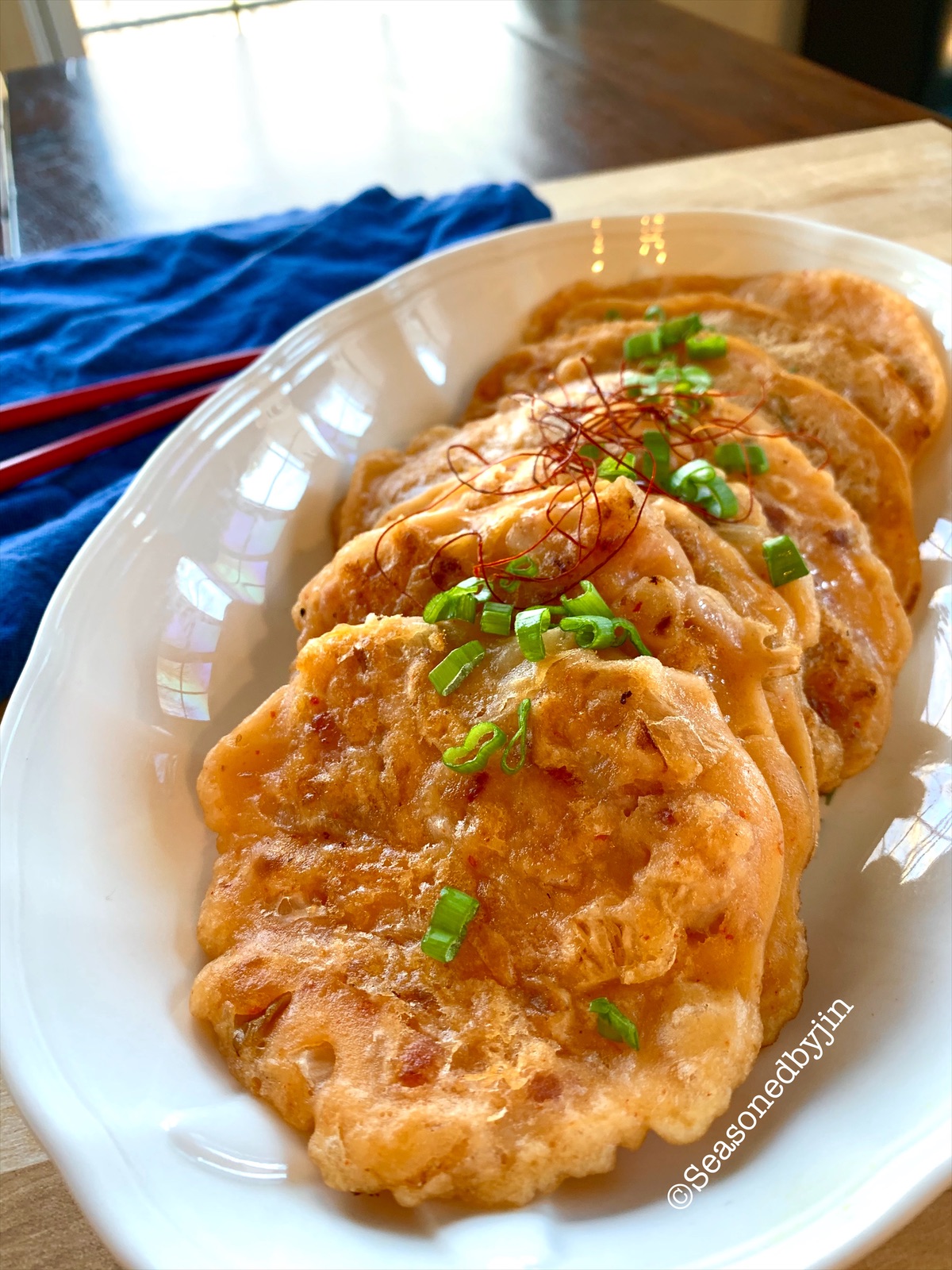 Korean Kimchi Pancake, Kimchi Jeon ⋆ Seasoned by Jin