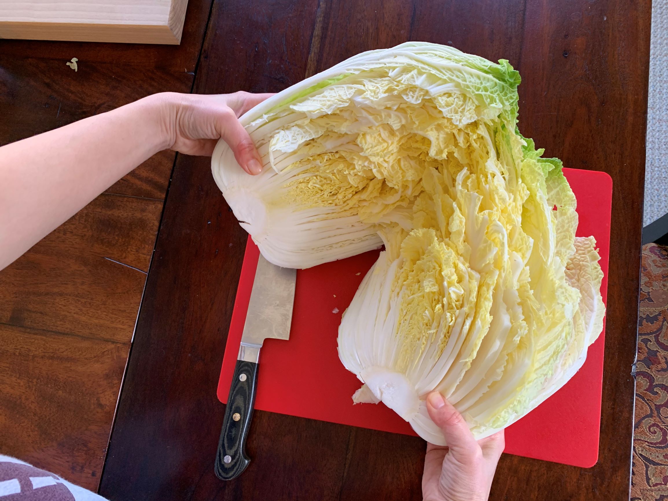 How To Brine a Whole Napa Cabbage For Kimchi ⋆ Seasoned by Jin
