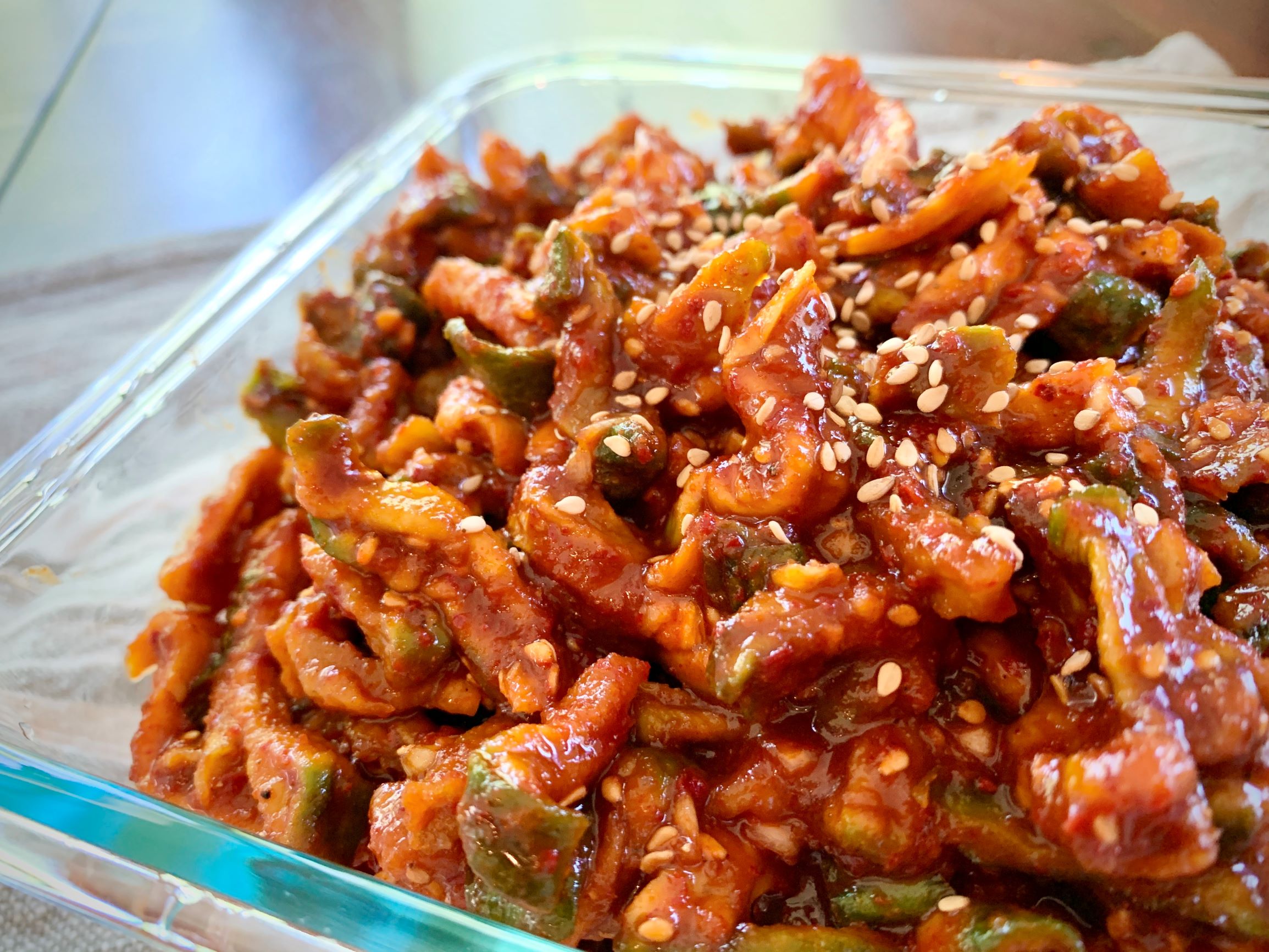 Dried Radish in Spicy Sauce, Korean Mumallaengi Muchim ⋆ Seasoned by Jin