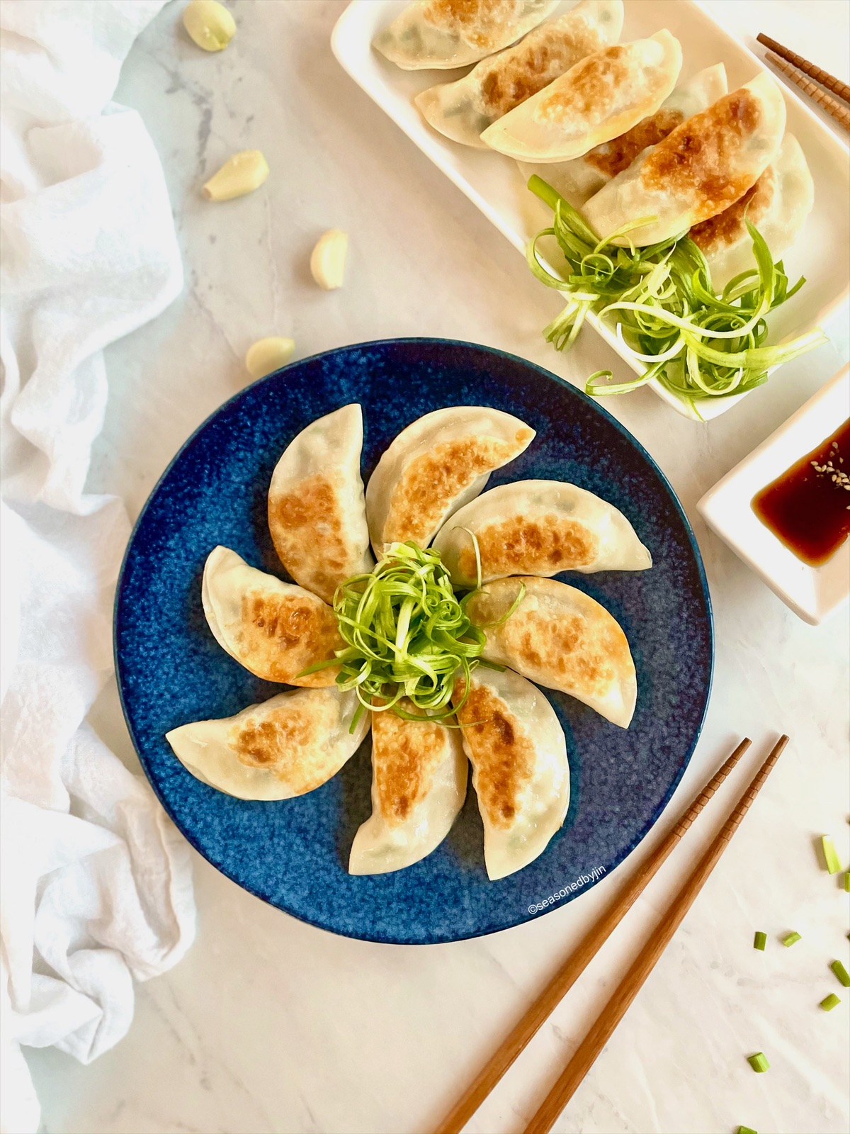 Korean Pan Fried Dumplings, GoonMandu ⋆ Seasoned by Jin