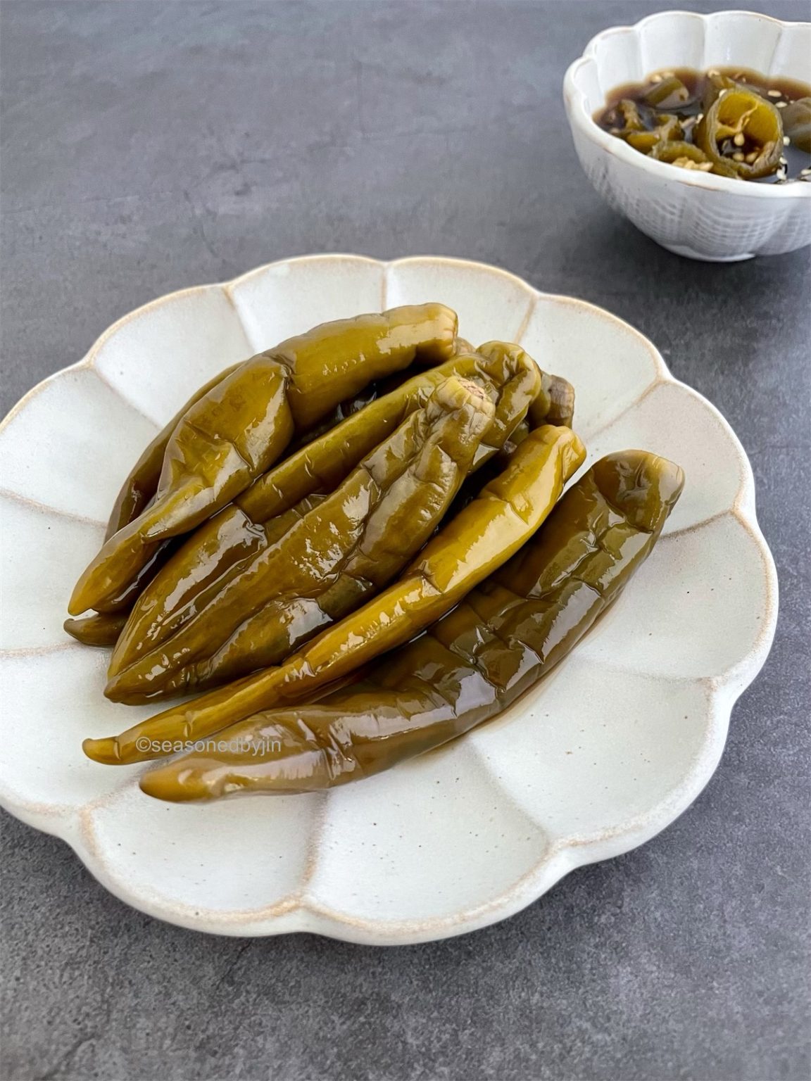 Pickled Korean Peppers, Gochu Jangajji ⋆ Seasoned by Jin